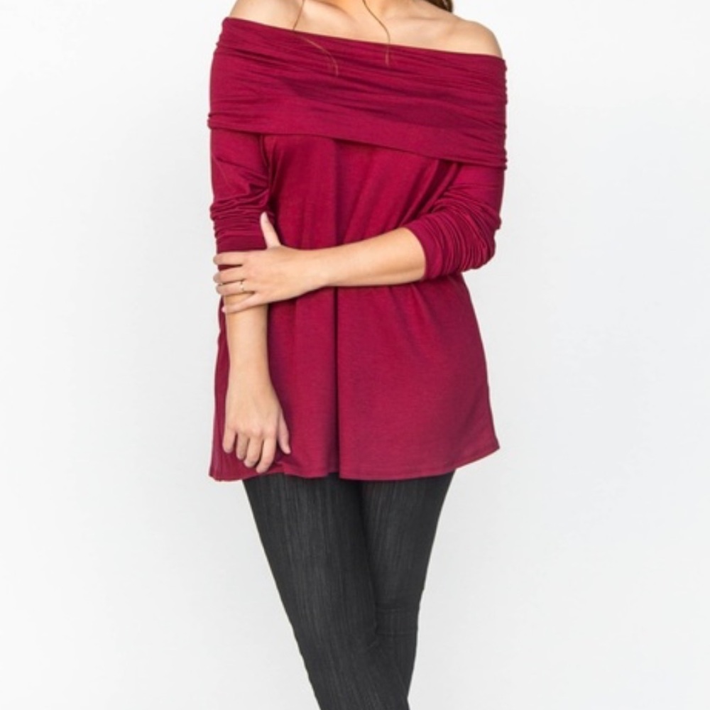 Agnes & Dora Convertible Tunic Burgundy XS